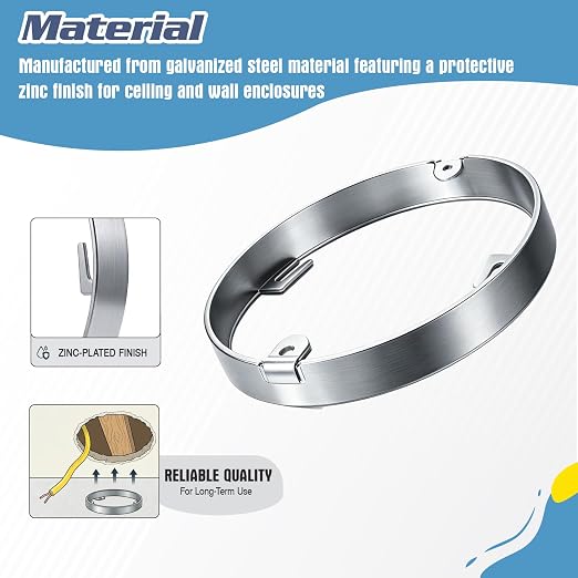 4 Inch Round Pan Box Extension Ring 57111 Fits Ceiling Box, 2 Pack, Metal | - Image 5