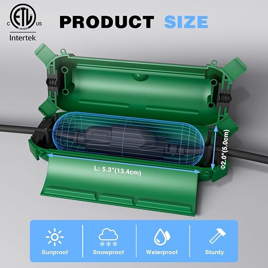 9 Pack Outdoor Waterproof Extension Cord Safety Cover, - Image 3