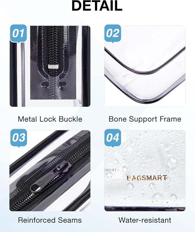BAGSMART Clear Toiletry Bag - Image 4