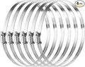 MIAHART 6 inch Hose Clamp Adjustable 304 Stainless Steel Duct Clamps Worm Gear by MIAHART