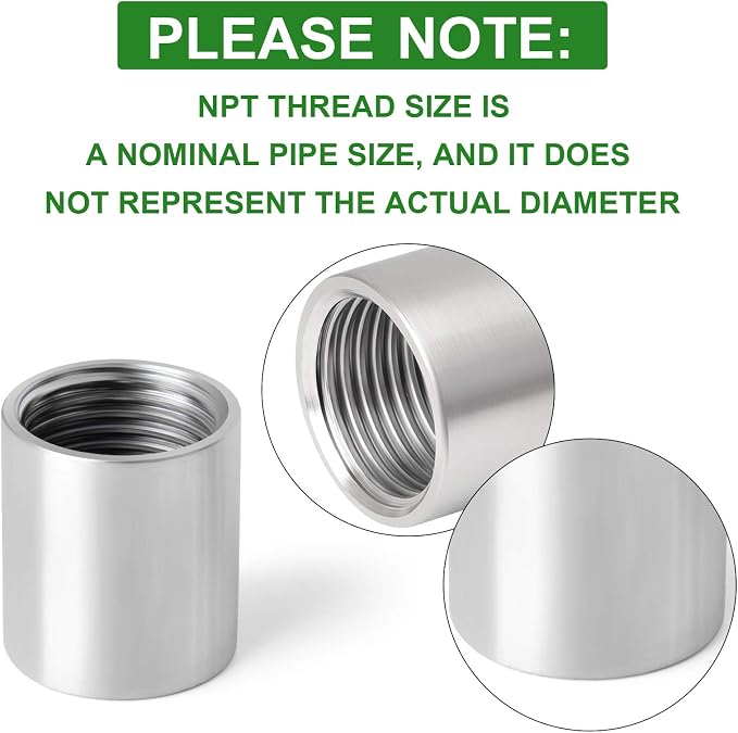 2PCS 304 Stainless Steel Cast Pipe Fitting - Image 3