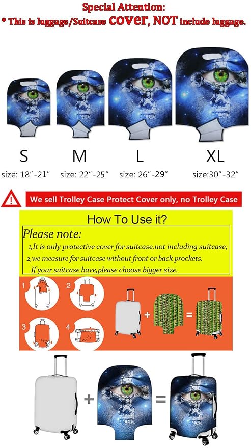 Cherry Blossom Luggage Covers Protector Elastic Trolley Baggage Case Fit 30-32 - Image 3