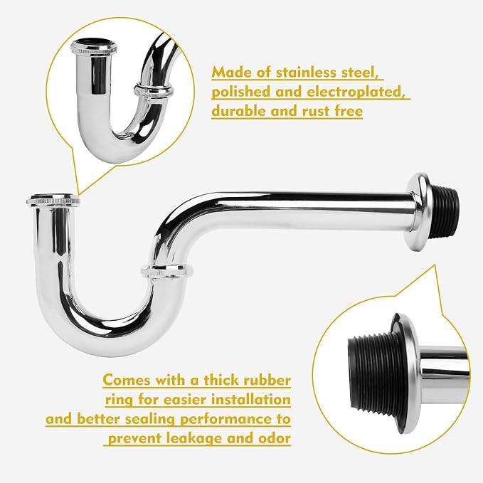 Stainless 2 Pack Steel P-Trap - Image 6