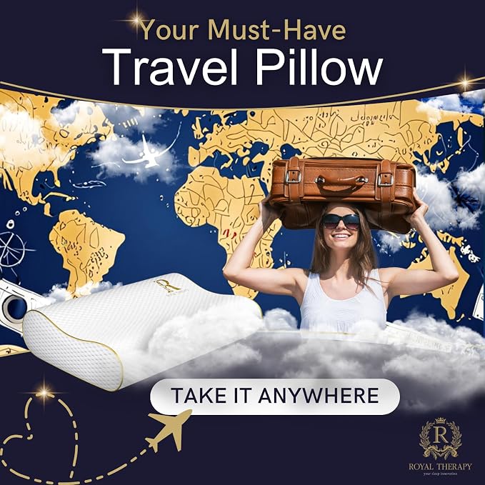 Royal Therapy Travel Memory Foam Cervical Pillow – Contour Pillow - Image 3