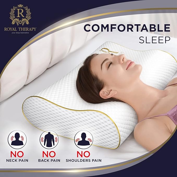 Memory Foam Pillow, Pillow for Neck and Shoulder Pain, Side Sleeper Pillow for - Image 4