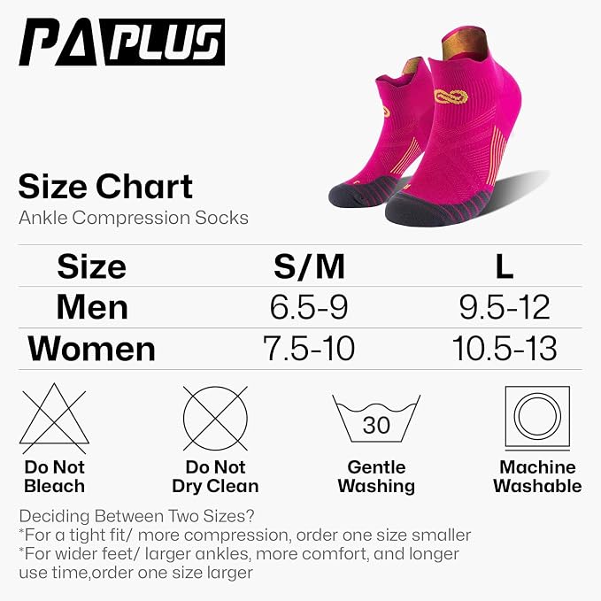 PAPLUS Ankle Compression Sock for Men and Women 2/4/6 Pairs, Low Cut - Image 2