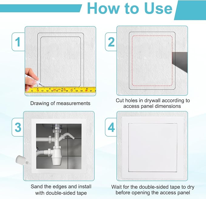PATIKIL Drywall Access Panel 9x7 Inch, Aluminum Frame Wall Hole Cover Plumbing - Image 4