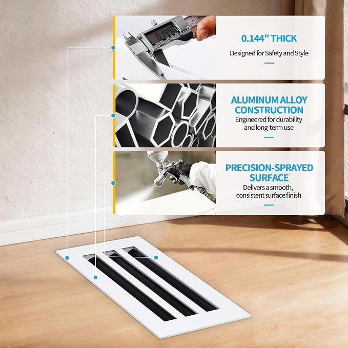 12x6 Modern AC Vent Cover, Decorative Air Vent Register Grille - Image 5