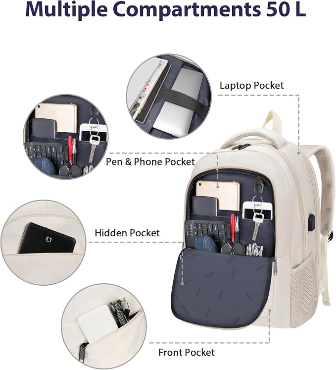 MATEIN Extra Large Backpack for Women, 18 Inch TSA College Backpack - Image 7