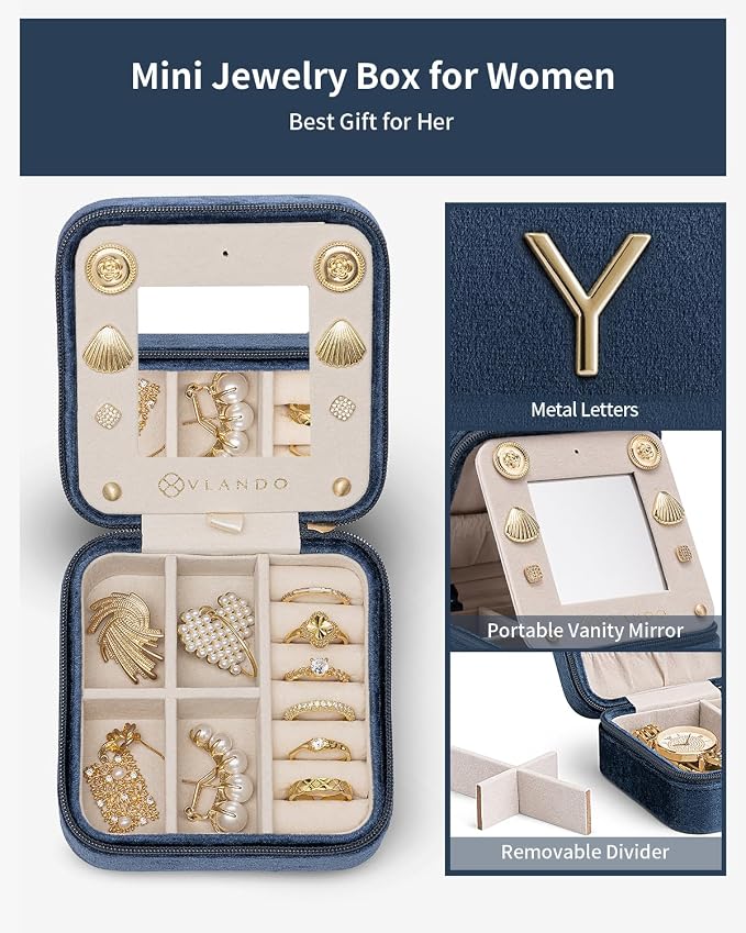 Vlando Girls Fashion Jewelry Box Mini Case - Image 3