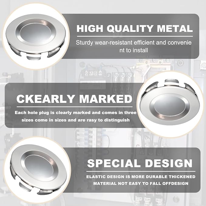 40 Pack Knockout Seals, Galvanized Steel Electrical Box Plugs, Zinc-Plated Rust - Image 4