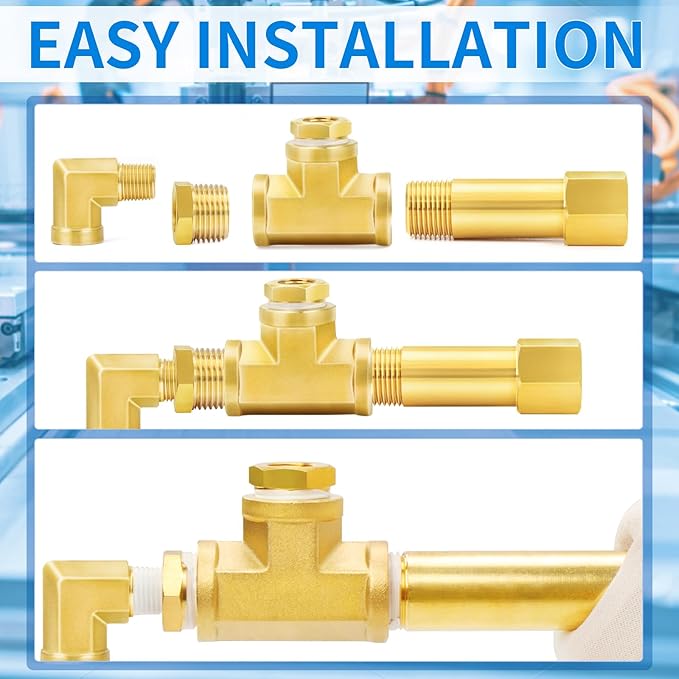 ChillWaves Brass Pipe Fitting, Long Nipple Pipe 3/8" NPT Male x 3/8" NPT Female - Image 7