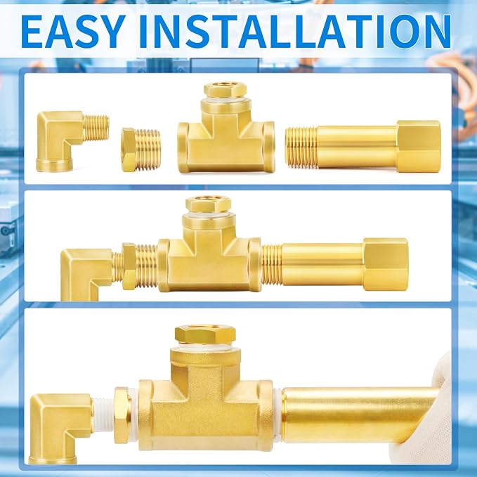 ChillWaves Brass Pipe Fitting, Long Nipple Pipe 1/2" NPT Male x 1/2" NPT Female - Image 7