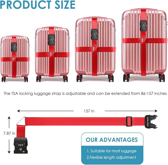 Travel Inspira Luggage Straps for Suitcases - Image 9