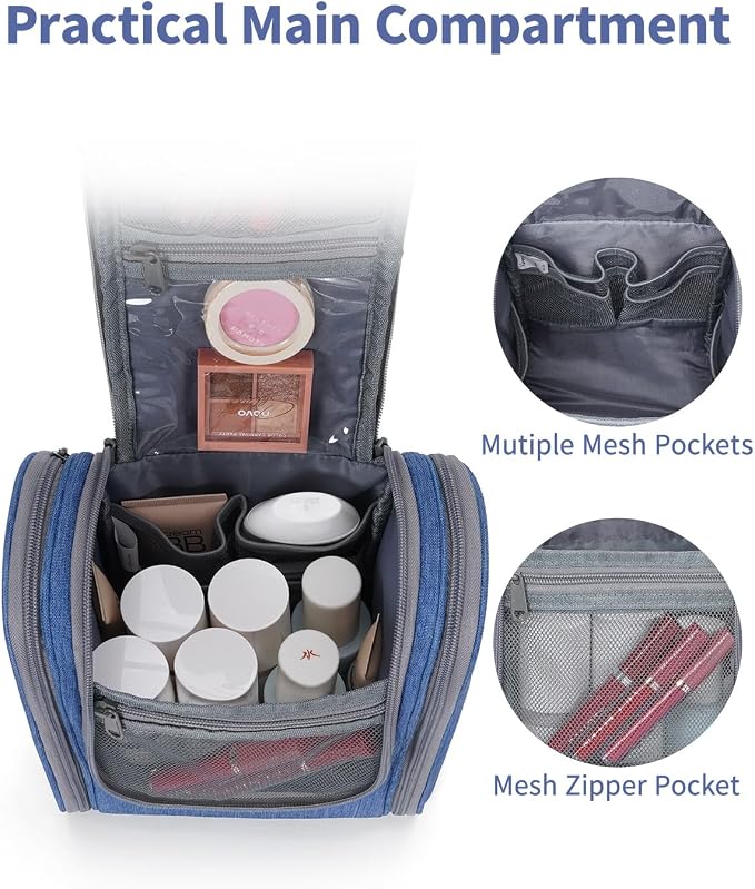 Narwey Small Hanging Travel Toiletry Bag Cosmetic Make up Organizer - Image 3