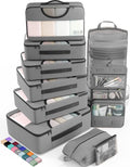 Veken 10 Set Packing Cubes for Travel Essential, Suitcase Organizer Bags in 4 by Veken