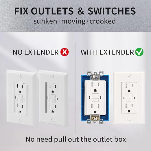12PCS 3/4 Inch Single Gang Outlet Box Extender | Electric Outlet Extender Box - Image 6