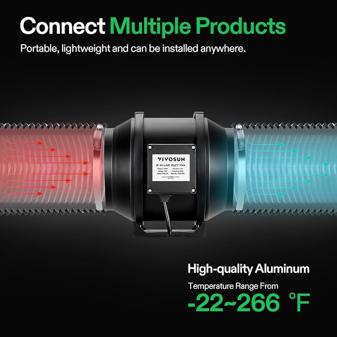 VIVOSUN 8 Inch 25 Feet Flexible Aluminum Ducting - Image 5