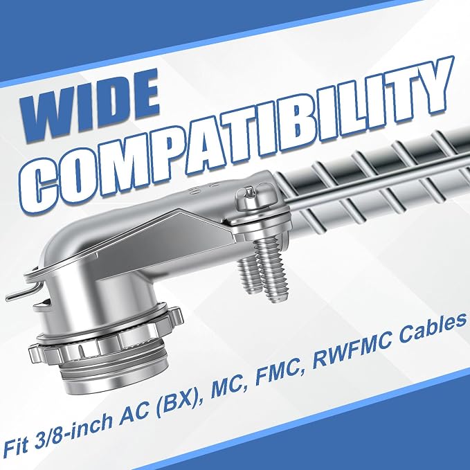 25 Pcs 90° Squeeze MC Connectors - Image 3