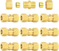 ChillWaves Brass Compression Tube Fitting, 1/8" OD x 1/8" OD Compression Union by VisittheCHILLWAVES
