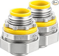 2 Pcs Liquid Tight Connector Straight Insulated Zinc Die Cast Metal Electrical by AIRTAK