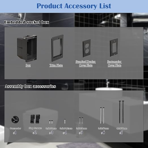 Recessed Outlet/Electrical Box Single Gang, - Image 5
