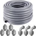 1inch 50ft Electrical Conduit Kit, Liquid-Tight Conduit and Connector | Flex by ANSGERY