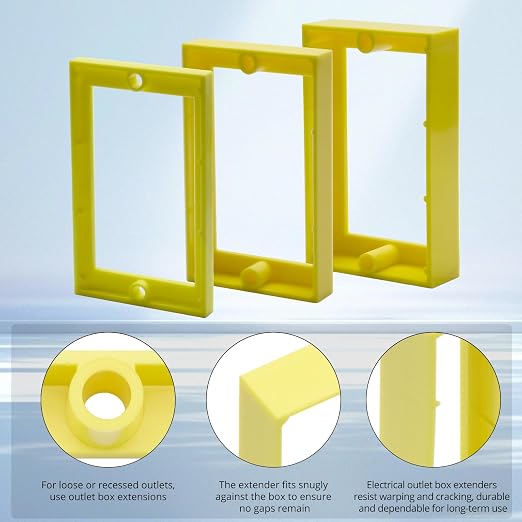 HXH Single Gang Receptacle Outlet Box Extender, 3/4 Inch, 1 Pack | - Image 5