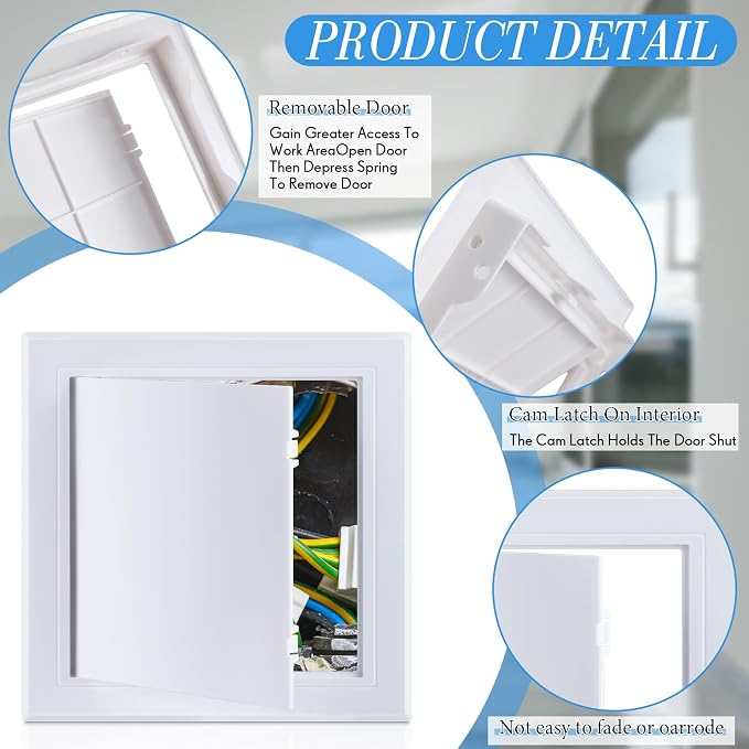 Menkxi 2 Pack 12 x 12 Plastic Plumbing Access Panel - Image 3