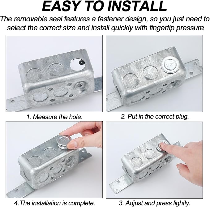 Yaocom 36 Pcs Knockout Seal Electrical Box Plugs - Image 4