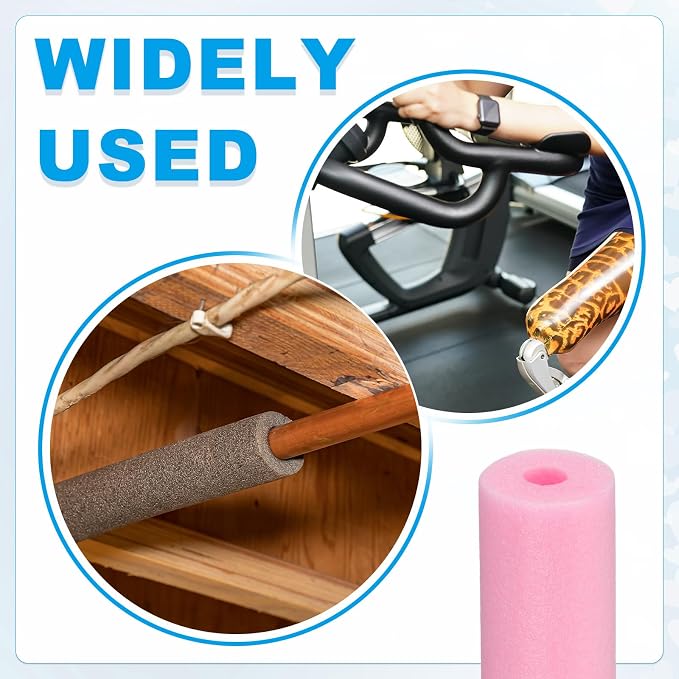 PATIKIL Pipe Insulation Foam Tube Foam Pipe Tubing Covers Pink 2Pcs | 13/16" ID - Image 5