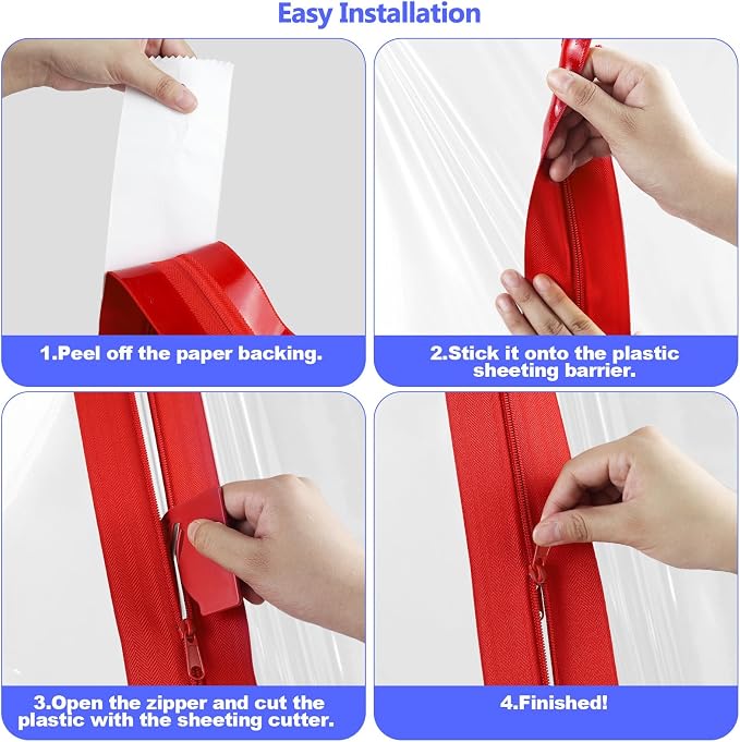 10 Ft Dust Barrier Poles 4 Pack - Image 6