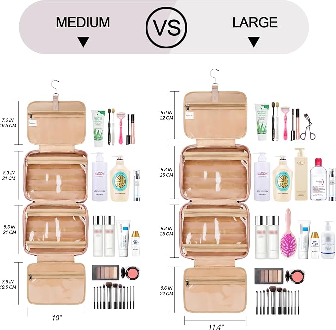 Travel Hanging Toiletry Bag for Women and Men, - Image 9