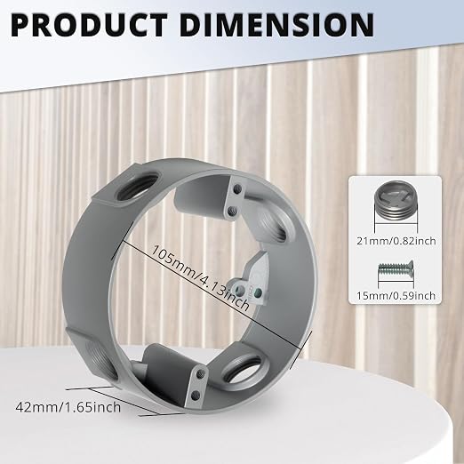 Round Electrical Box Extenders, 18.3 cu in - Image 5