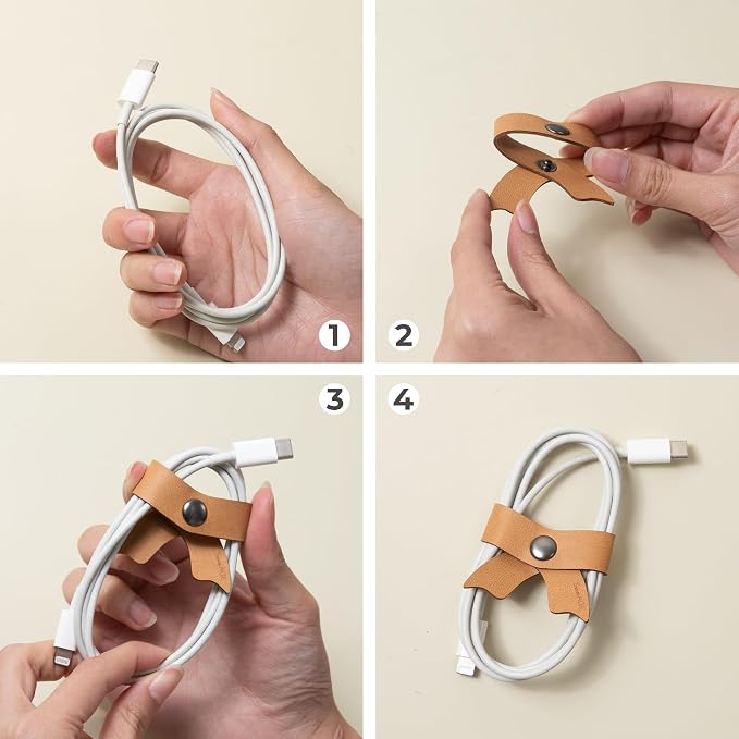 SenseAGE 5 Pack Cord Organizer, Bow Cord Keeper, Cable Organizer USB Holder - Image 6