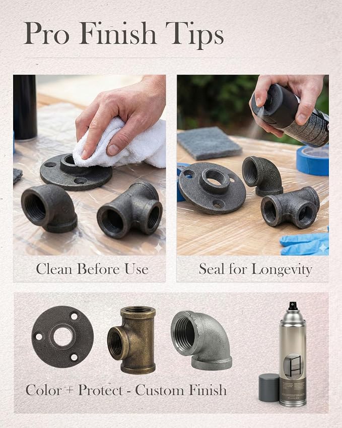 60 Pack 3/4 Inch Cast Iron Pipe Fittings - Image 7