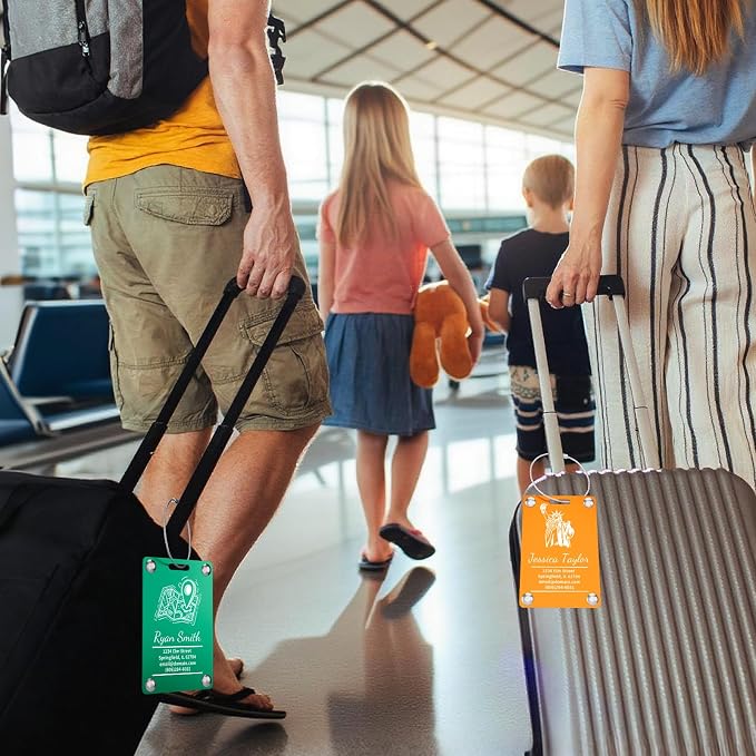 4 Pack Personalized Luggage Tags - Image 6