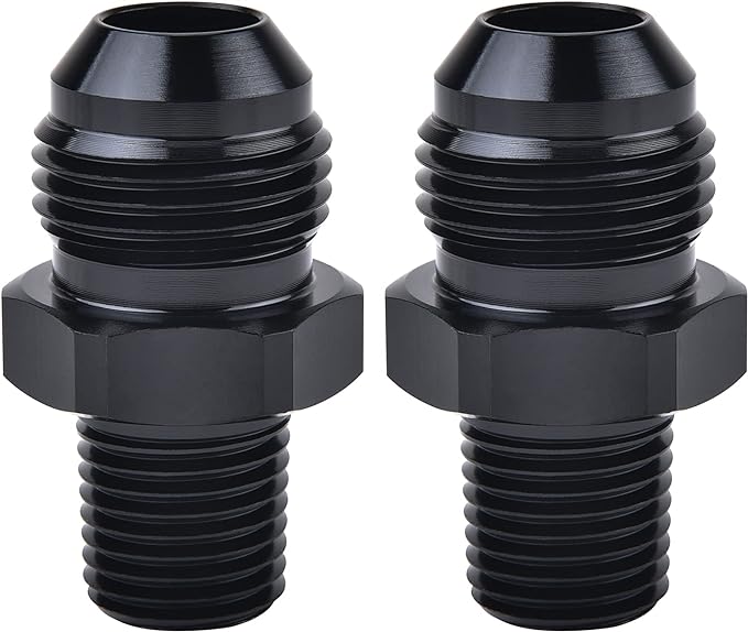 EVIL ENERGY 8AN Male Flare to 1/4" NPT Pipe Fitting Adapter Aluminum Straight by EVILENERGY