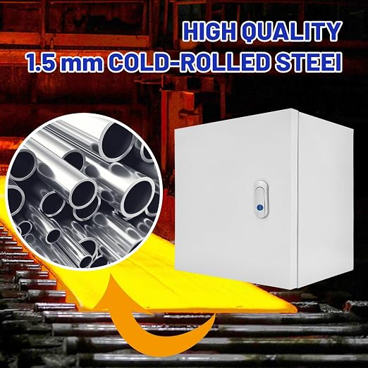 Electrical Junction Box 16x16x8, NEMA 4X IP66 Steel Enclosure Box | 1.5mm steel - Image 7