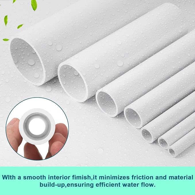 4Pcs 1 Inch PVC Pipe 34" Long White Sch40 Industrial PVC Pipes - Image 2