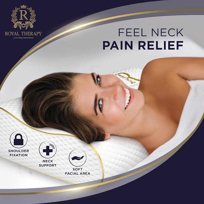 Royal Therapy Travel Memory Foam Cervical Pillow – Contour Pillow - Image 9