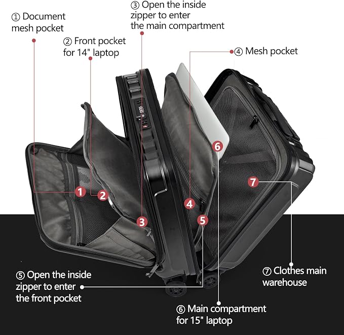 TydeCkare 16" Carry on Luggage - Image 2