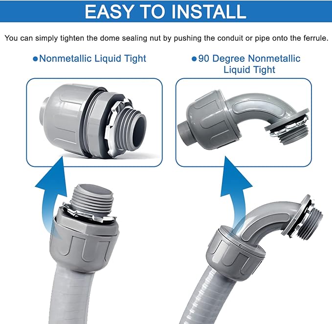 1-1/4inch 50FT Electrical Conduit Kit, Liquid-Tight Conduit and Connector | - Image 6