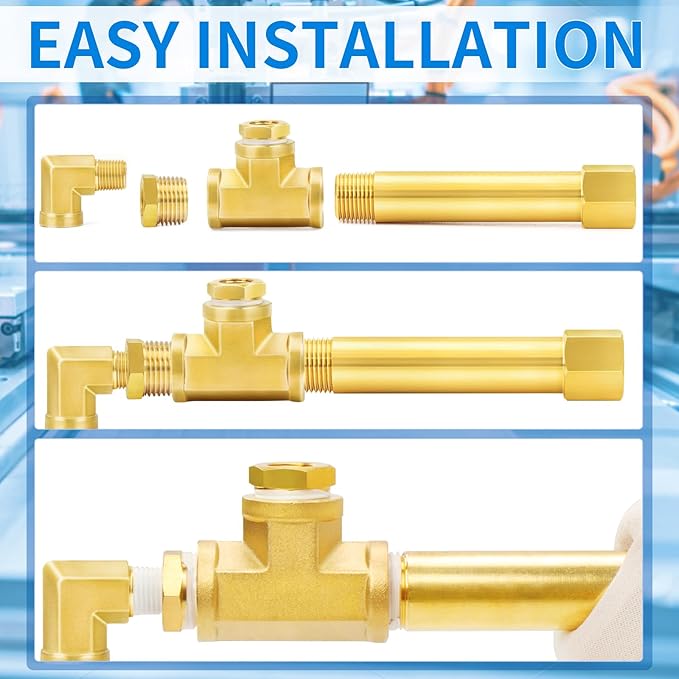 ChillWaves Brass Pipe Fitting, Long Nipple Pipe 3/8" NPT Male x 3/8" NPT Female - Image 7