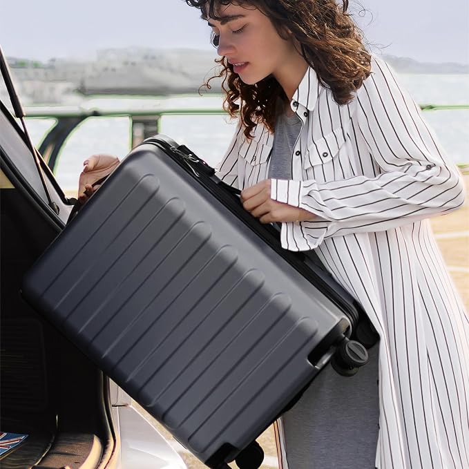 NINETYGO Luggage Sets 2 Piece, Carry On Luggage Airline Approved, Large Checked - Image 3