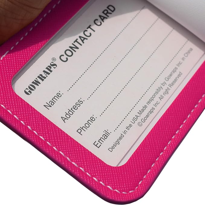 Luggage Tags for Suitcases-Leather Luggage Tag 4 Pack - Image 3