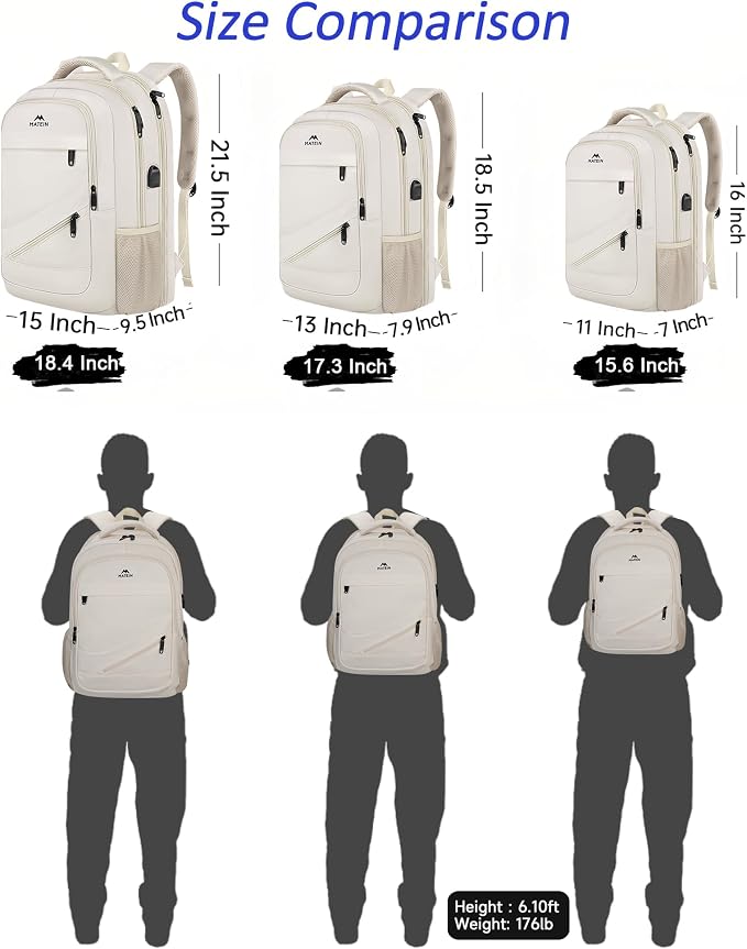 MATEIN Extra Large Backpack for Women, 18 Inch TSA College Backpack - Image 4