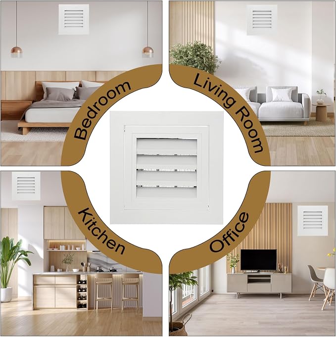 PATIKIL 8" x 8" Aluminum Return Grille, Return Air Vent Cover Linear Bar - Image 4