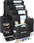 Veken 10 Set Packing Cubes for Travel Essential, Suitcase Organizer Bags in 4 by Veken