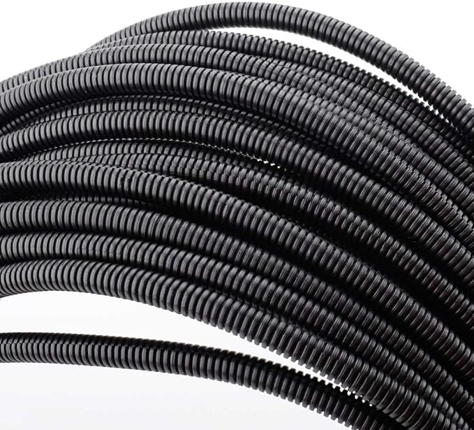 ZhiYo 100 FT 1/4" Wire Loom Split Tubing Auto Wire Conduit | Flexible Cover by ZhiYo
